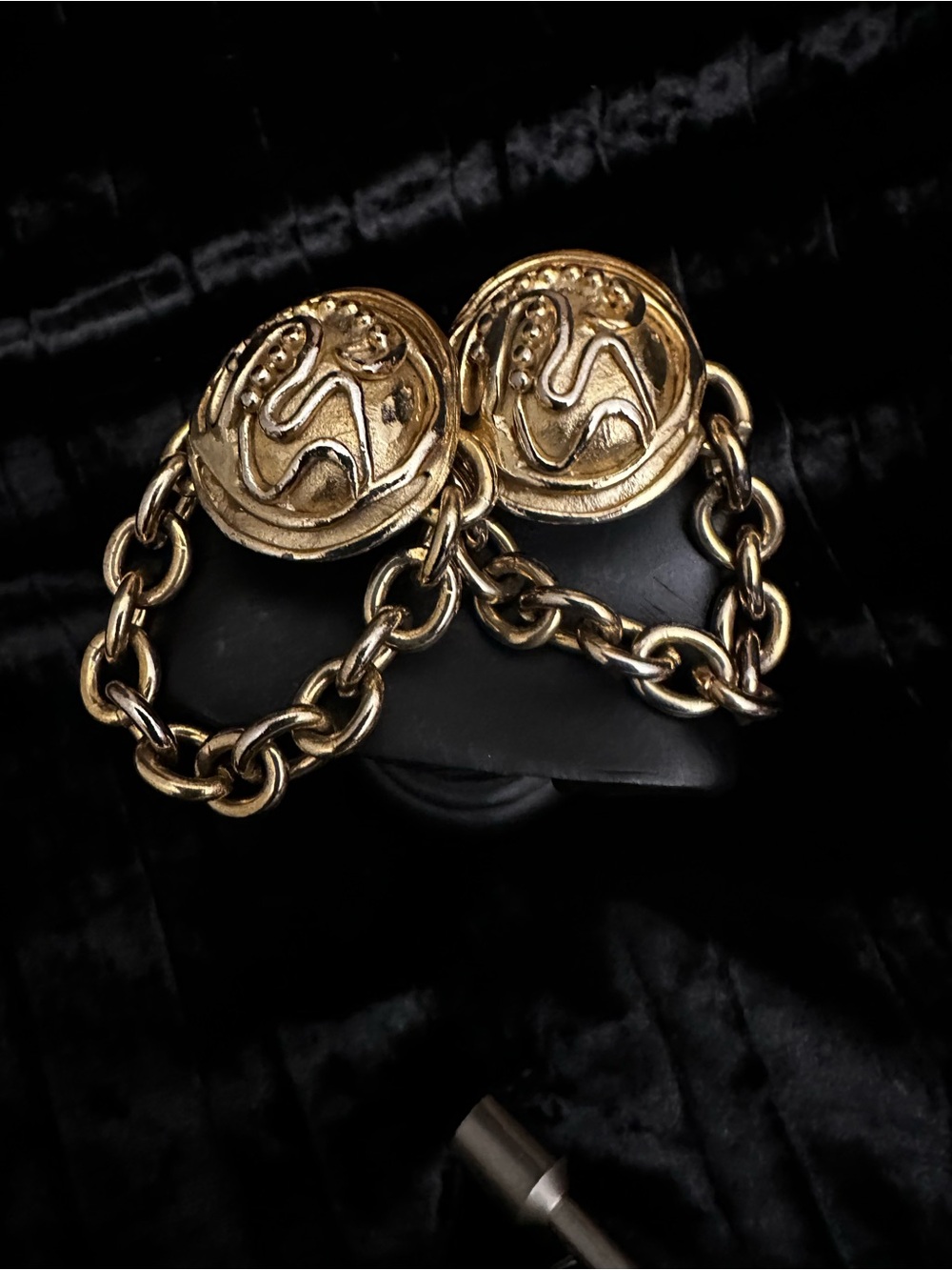 Vintage Norma Jean Gold-Tone Chain Drop Earrings